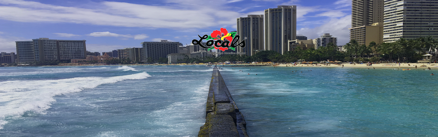 Locals Rubber Slippers | Three Stripe Style Flip-Flops