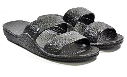 Moses Rubber Slides | Black Brown Jesus Slippers - AlohaShoes.com