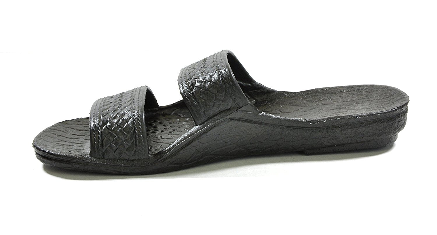 Moses Rubber Slides | Black Brown Jesus Slippers - AlohaShoes.com
