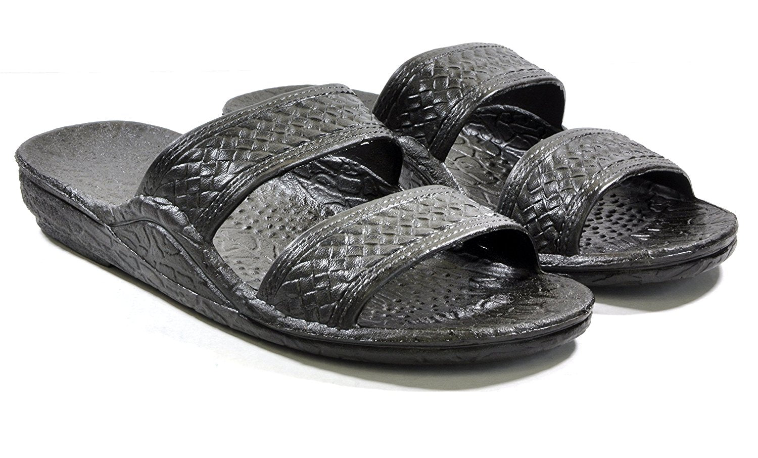 Moses Rubber Slides | Black Brown Jesus Slippers - AlohaShoes.com