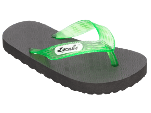 Kid's Locals Slippers with Colored Translucent Straps - AlohaShoes.com