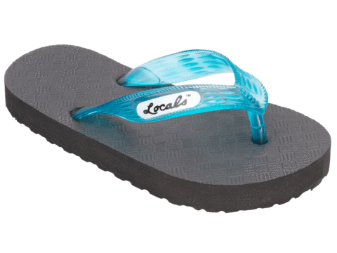 Kid's Locals Slippers with Colored Translucent Straps - AlohaShoes.com