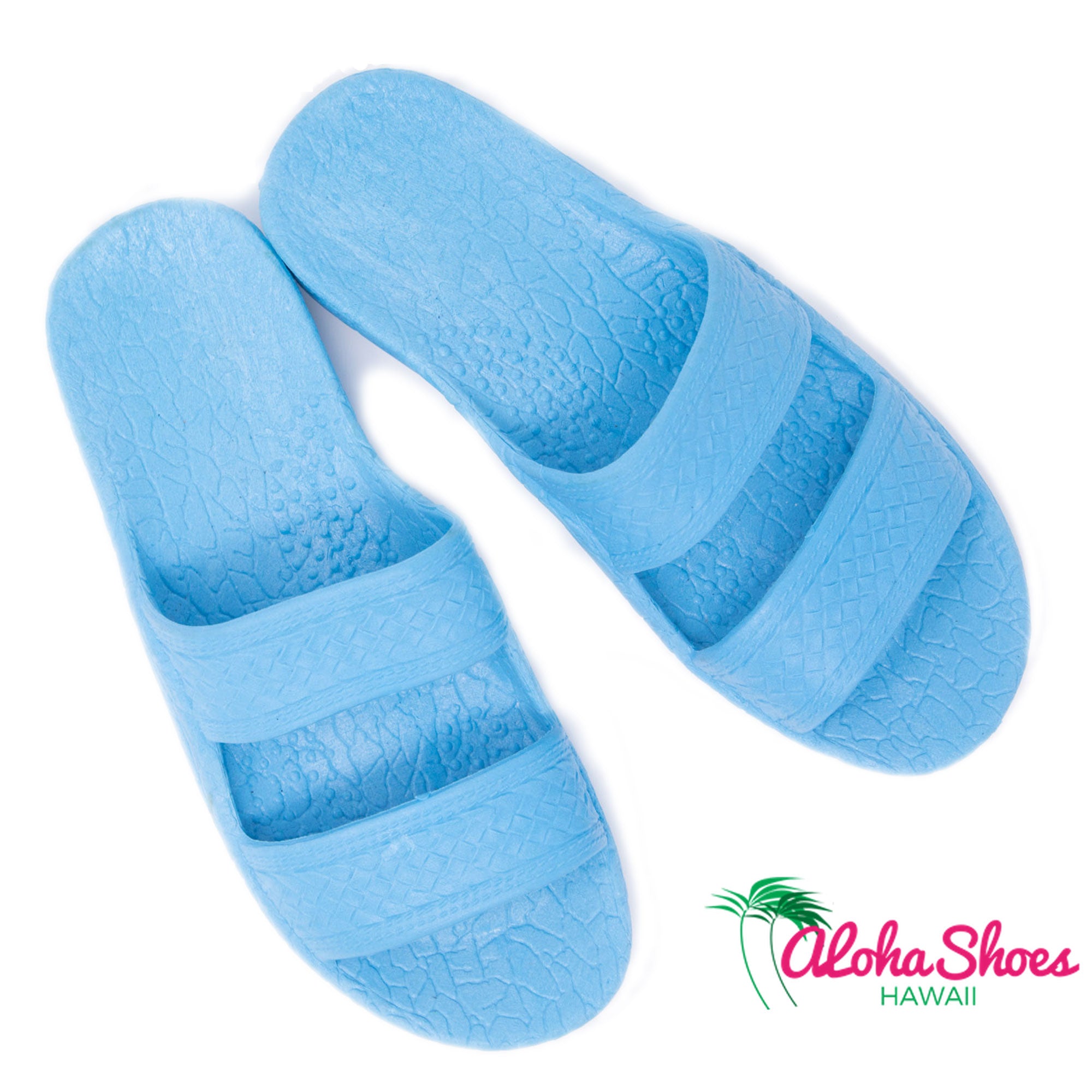 Jandals Sky Blue Pali Hawaii | Waterproof Slide Sandals - AlohaShoes.com