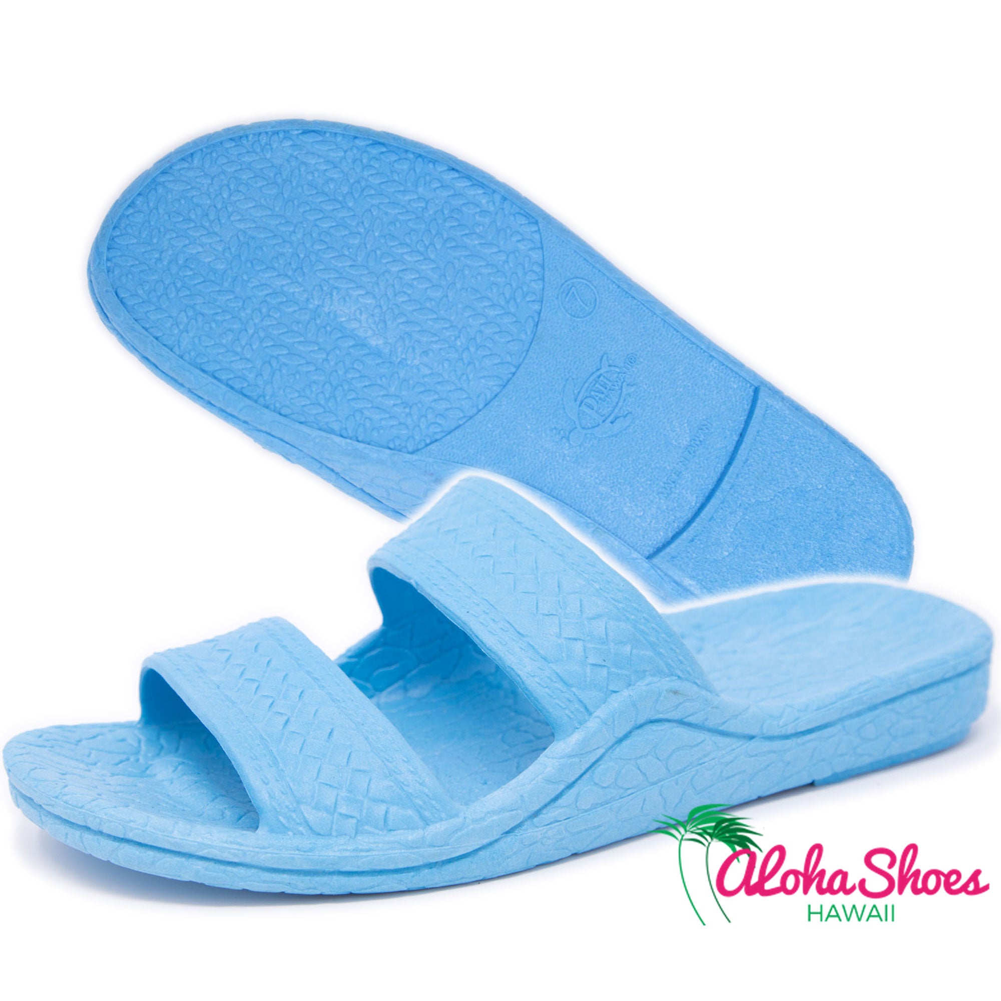 Jandals Sky Blue Pali Hawaii | Waterproof Slide Sandals - AlohaShoes.com