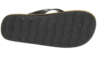 Scott Jawaiian Rubber | Rasta Style Black Flip Flops - AlohaShoes.com