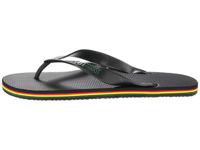 Scott Jawaiian Rubber | Rasta Style Black Flip Flops - AlohaShoes.com