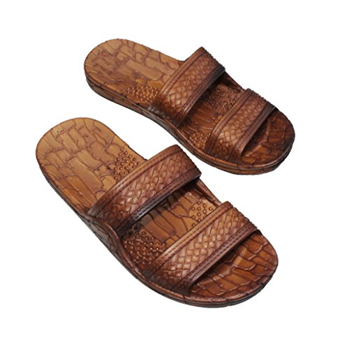 Jesus Sandals From Hawaii | Brown Double Strap - AlohaShoes.com