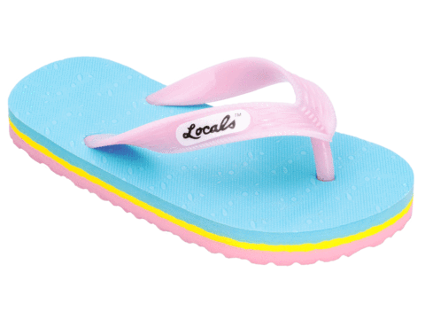 Kids Locals Slippers Striped Rubber Flip Flops from Hawaii - Aloha Media &  Magazine Shipping