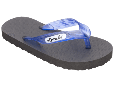 Kid's Locals Slippers with Colored Translucent Straps - AlohaShoes.com