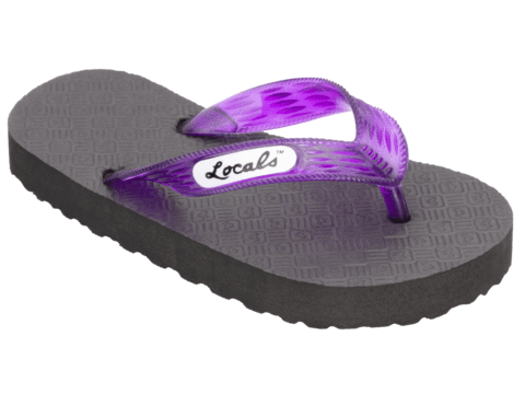 Kid's Locals Slippers with Colored Translucent Straps - AlohaShoes.com
