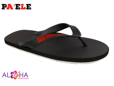 Scott Paele Rubber Flip Flops | Two Toned White Bottom Sandals - AlohaShoes.com