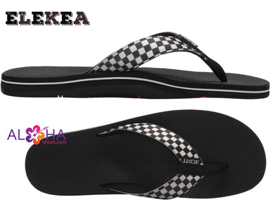 Men's Checkerboard Sandals |  Ele'kea Neoprene Lined Flip Flops - AlohaShoes.com