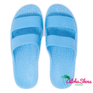 Jandals Sky Blue Pali Hawaii | Waterproof Slide Sandals - AlohaShoes.com