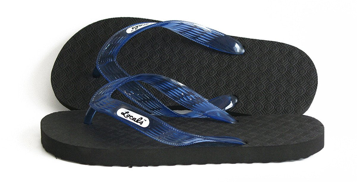 Locals Flip Flop Rubber Slippers with Black - Aloha Shoes